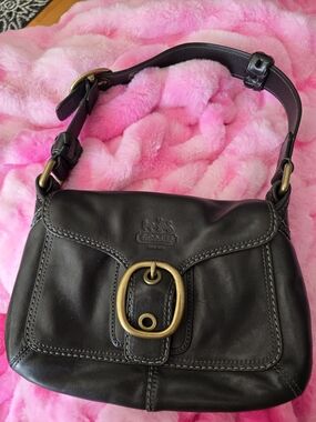 Coach Black Leather Bleeker Shoulder Bag